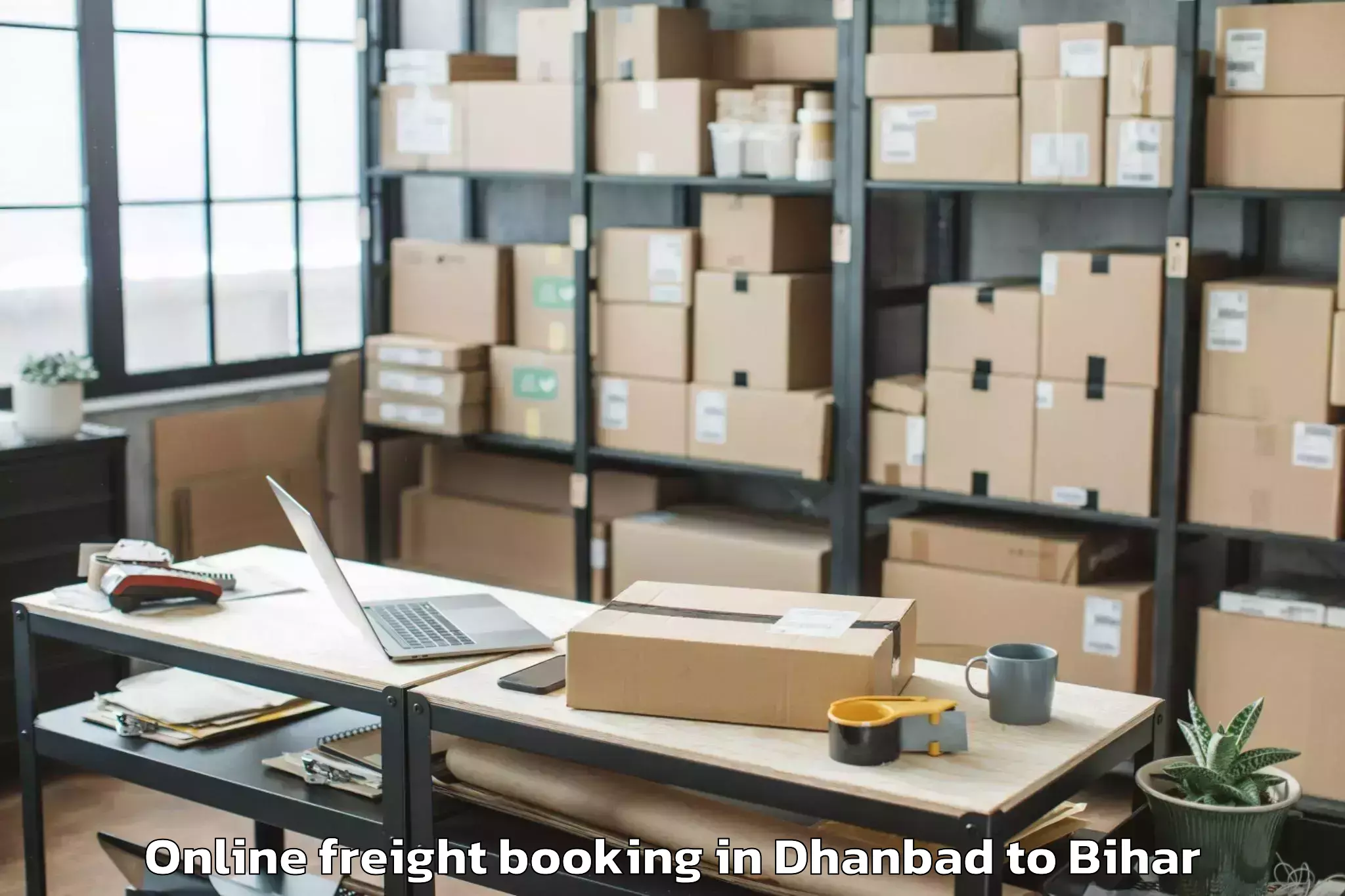 Reliable Dhanbad to Gaunaha Online Freight Booking